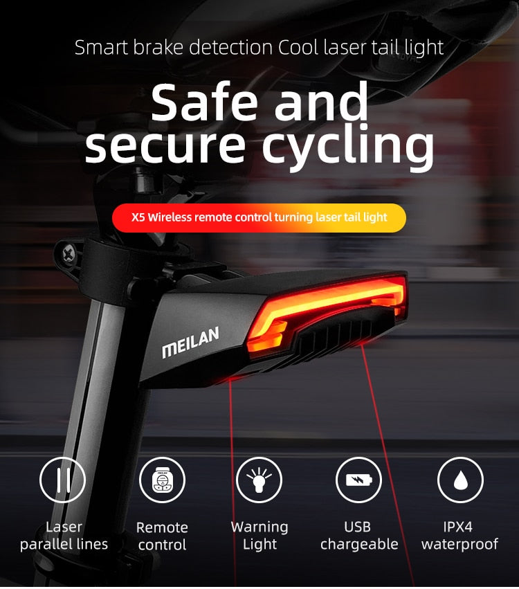 KIT LANTERNA COM SETA (Á PROVA D' ÁGUA) PARA BIKE
